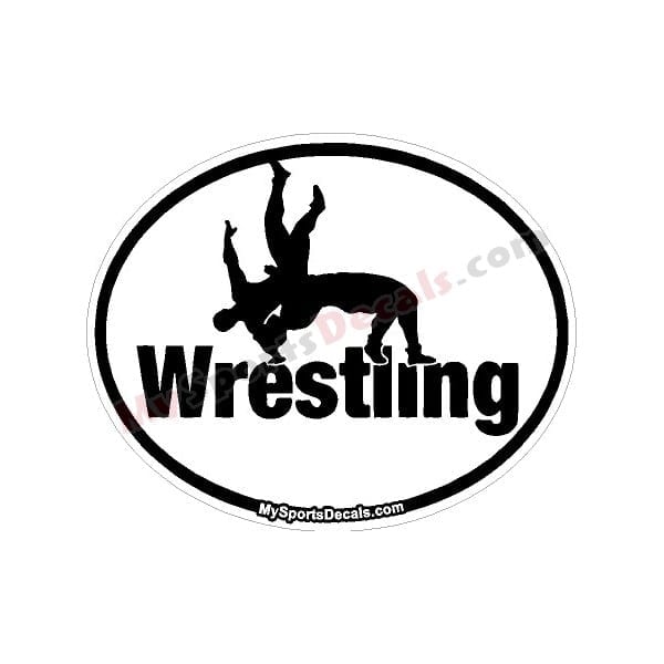 Wrestling – Oval Decals and Magnets – My Sports Decals